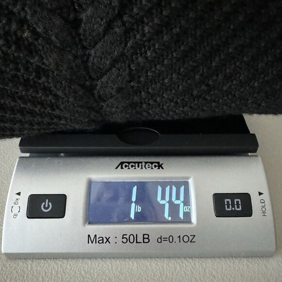 Ann Taylor Women Knit Cardigan Med Black Ribbed Cable Knit Open Front Wool Blend - Picture 12 of 12